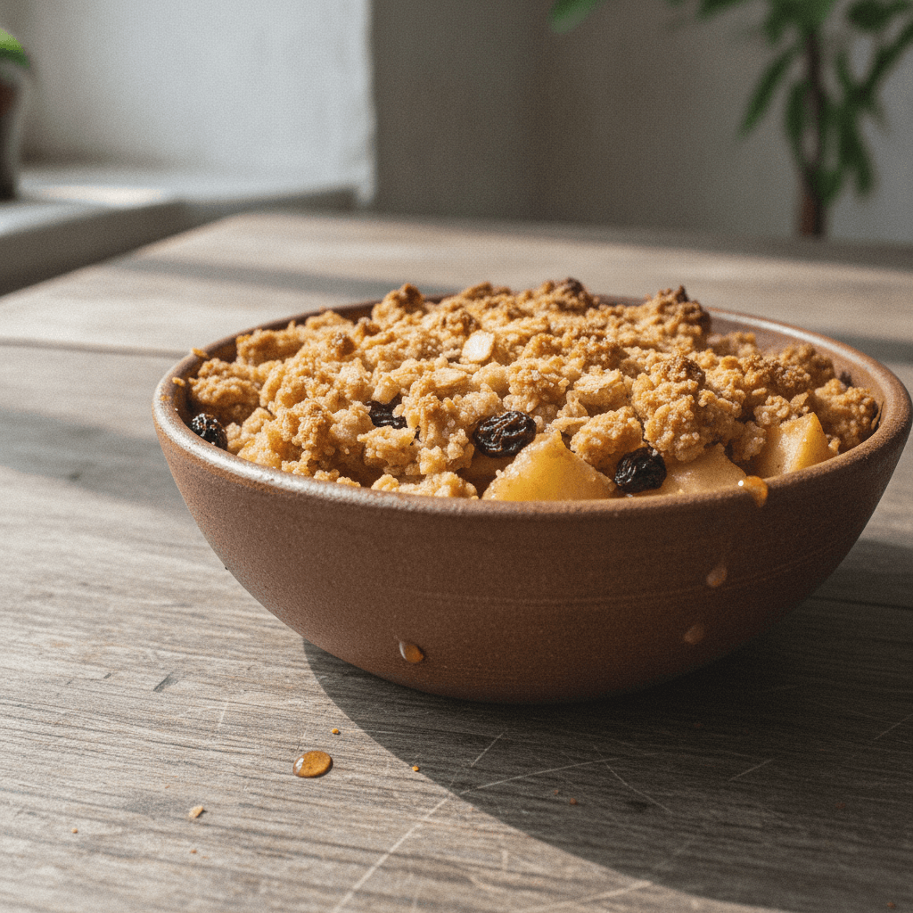 Haferflockencrumble mit Äpfeln