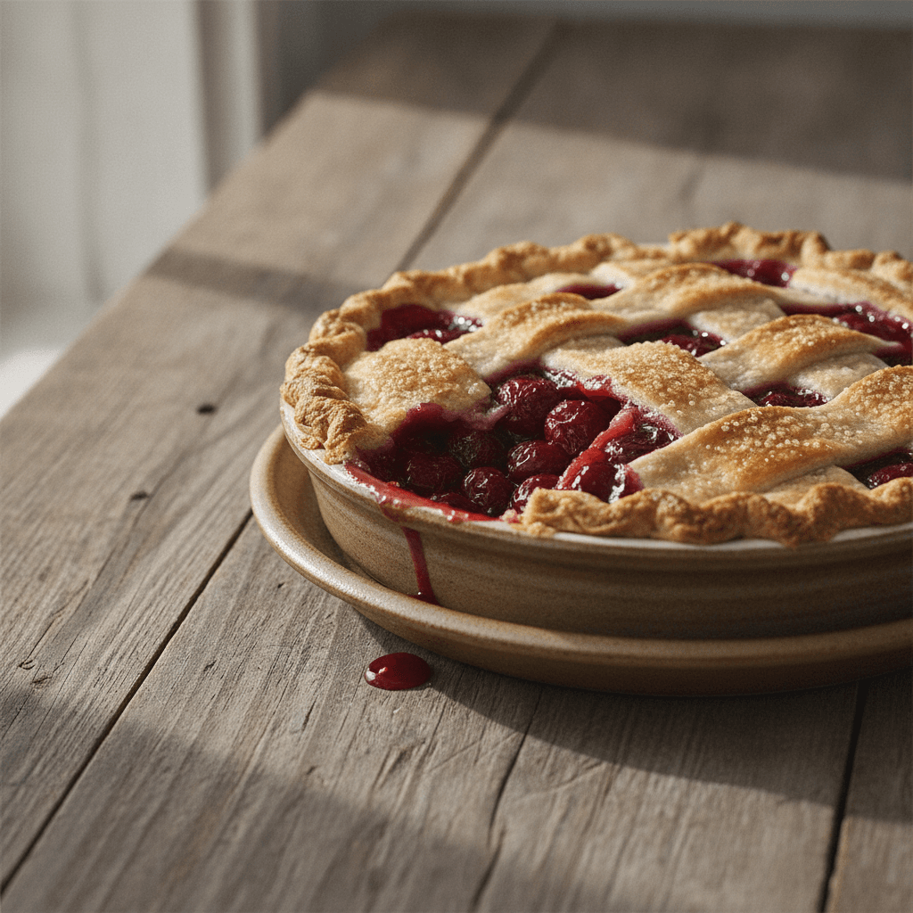 Klassischer American Cherry Pie