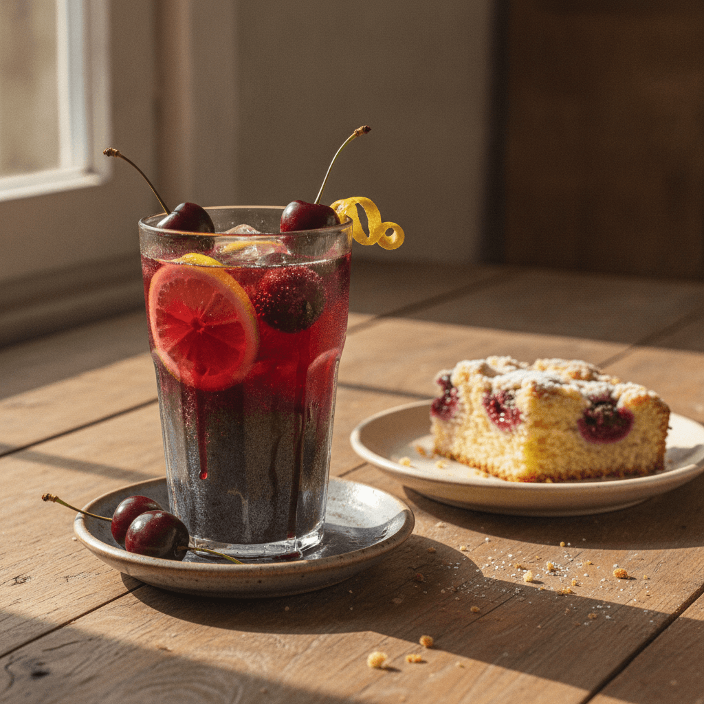 Alkoholfreier Cherry Fizz