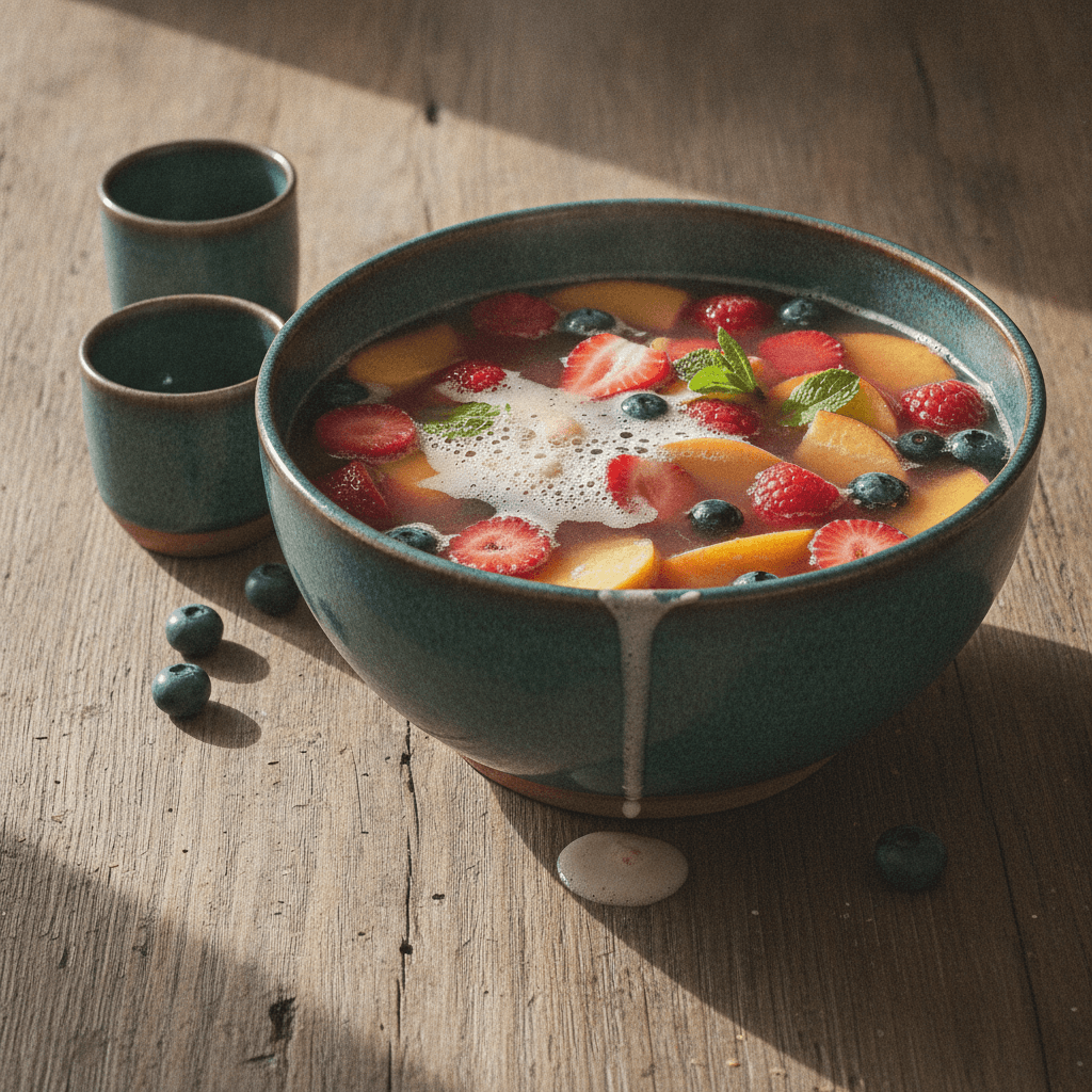 Erfrischende Altbierbowle mit saisonalen Früchten