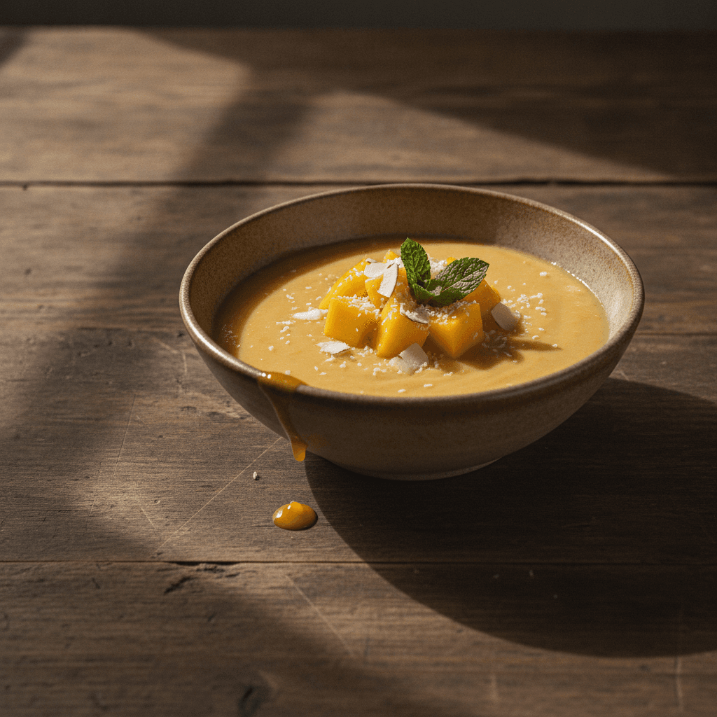 Exotischer Mangopudding mit Agar-Agar