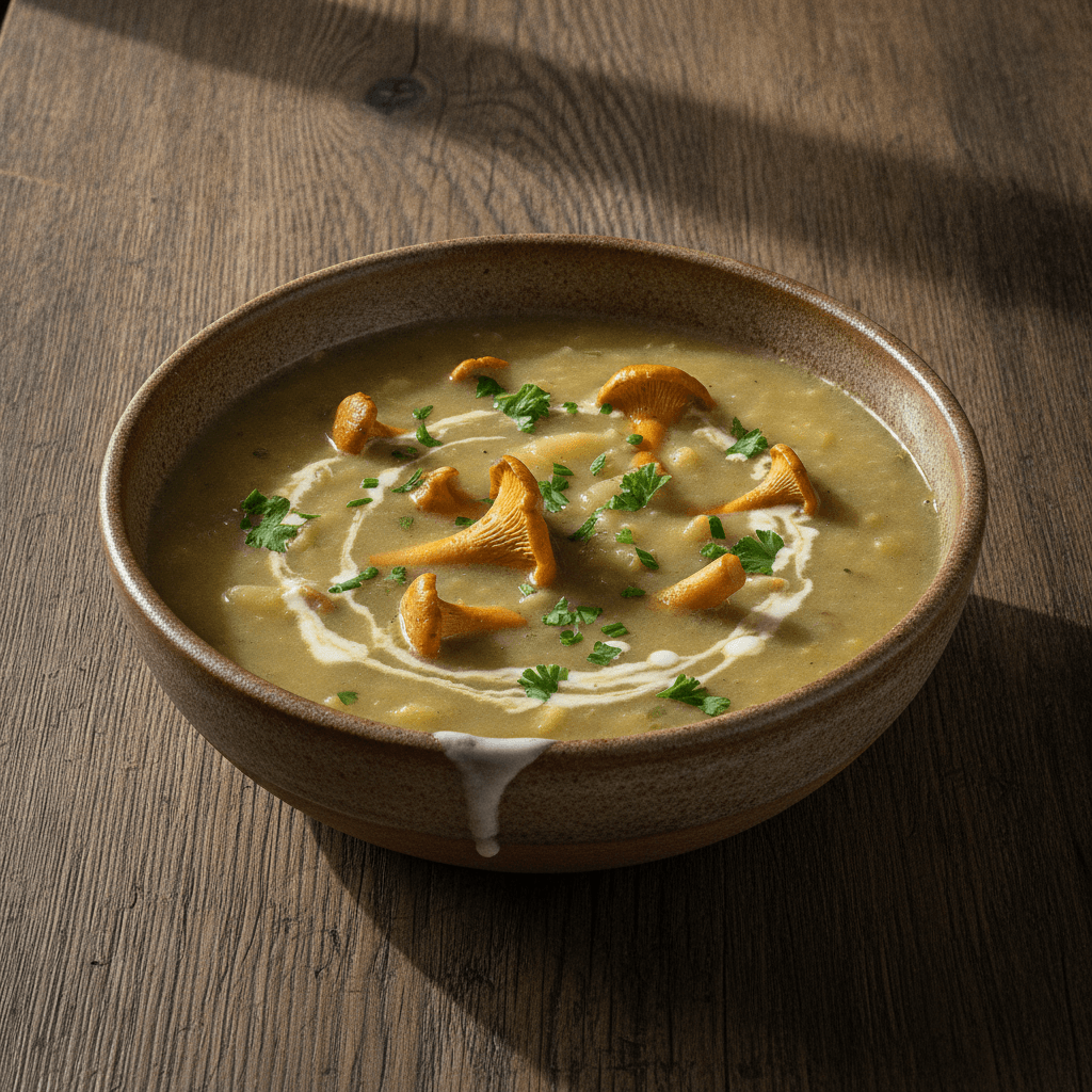 Kartoffelsuppe mit Pfifferlingen